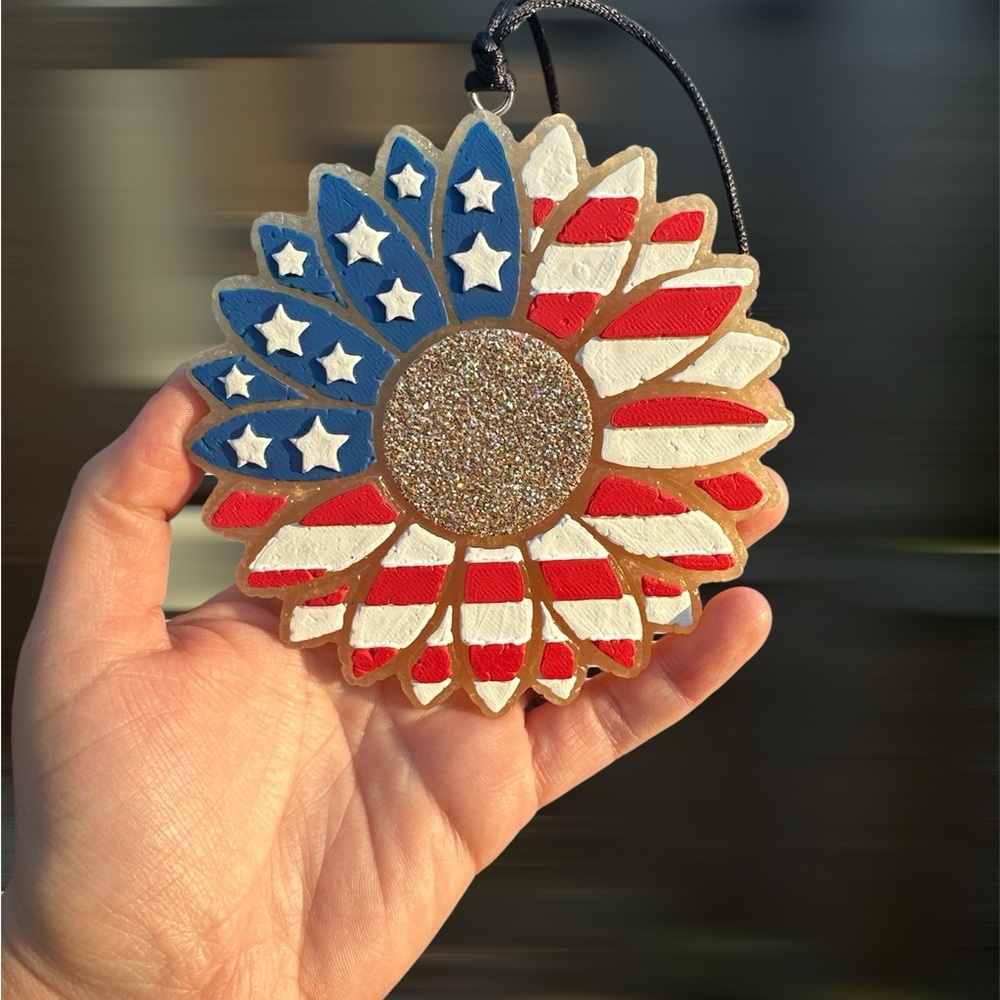 Patriotic Sunflower Freshie